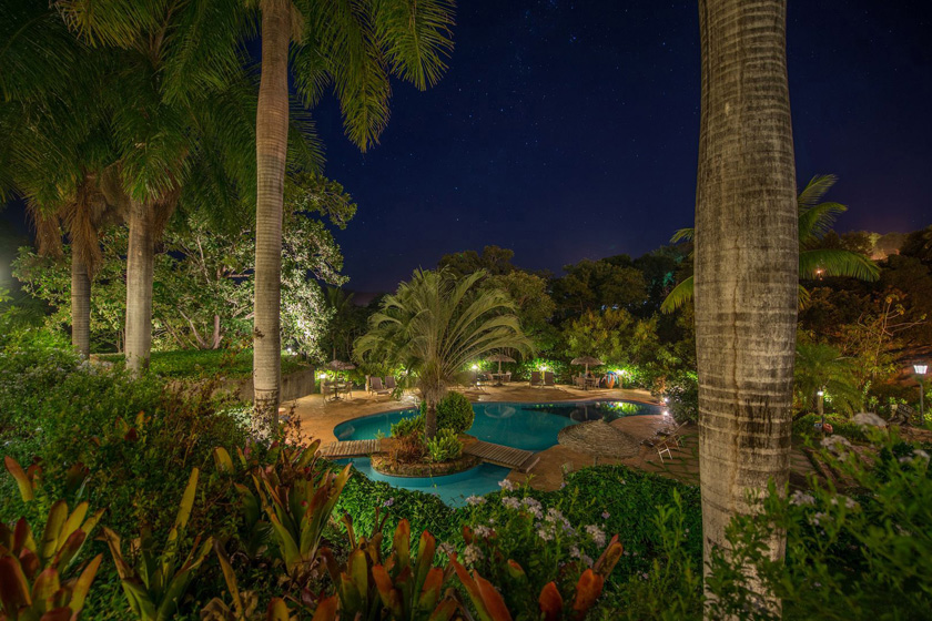 pool at night